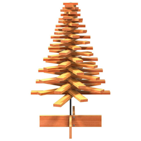 vidaXL Kerstdecoratie kerstboom 100 cm massief grenenhout wasbruin afbeelding3 - 1
