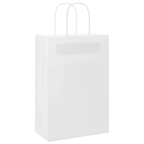 vidaXL Papieren zakjes 50 st met hengsels 21x11x31 cm wit afbeelding3 - 1