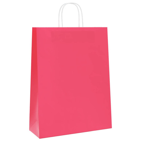 vidaXL Papieren zakken 50 st met hengsels 32x12x42 cm roze afbeelding3 - 1