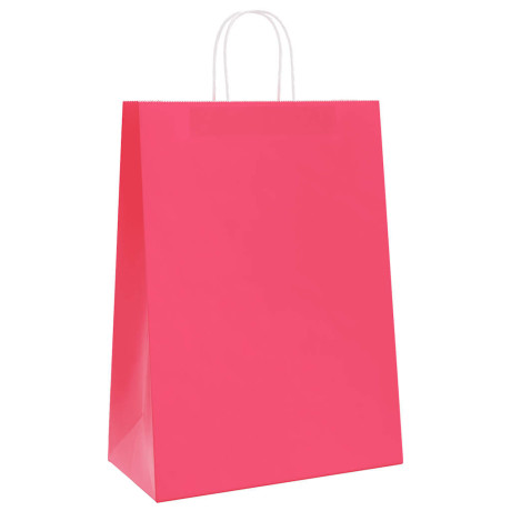 vidaXL Papieren kraftzakken 50 st met hengsels 32x17x44 cm roze afbeelding3 - 1