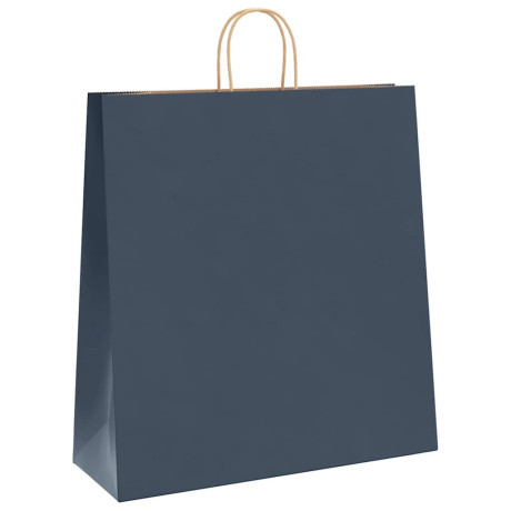 vidaXL Papieren kraftzakken 50 st met hengsels 45x17x48 cm blauw afbeelding3 - 1