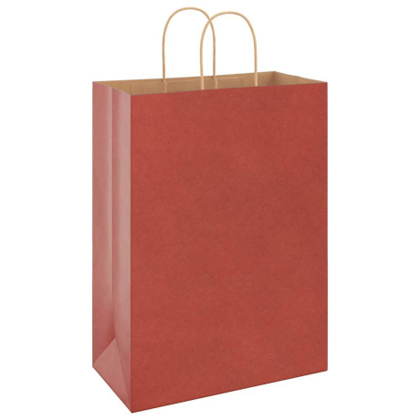 vidaXL Papieren kraftzakken 50 st met hengsels 32x17x44 cm rood afbeelding3 - 1