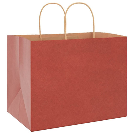 vidaXL Papieren kraftzakken 50 st met hengsels 32x22x24 cm rood afbeelding3 - 1