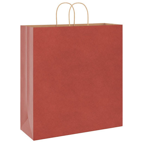 vidaXL Papieren kraftzakken 50 st met hengsels 45x17x48 cm rood afbeelding3 - 1