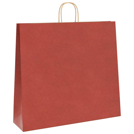 vidaXL Papieren kraftzakken 250 st met hengsels 54x15x49 cm rood afbeelding3 - 1