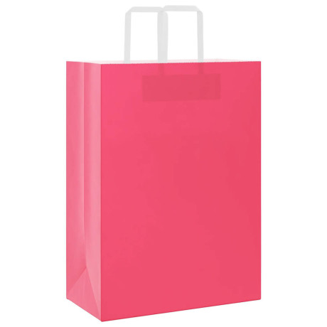 vidaXL Papieren kraftzakken 50 st met hengsels 32x17x44 cm roze afbeelding3 - 1