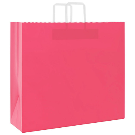 vidaXL Papieren kraftzakken 50 st met hengsels 54x15x49 cm roze afbeelding3 - 1