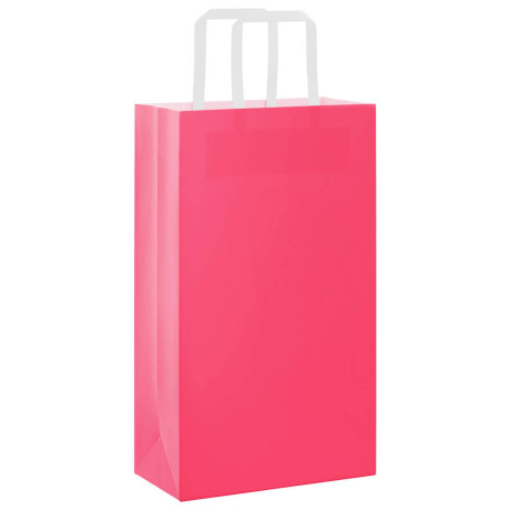 vidaXL Papieren kraftzakken 250 st met hengsels 21x11x36 cm roze afbeelding3 - 1