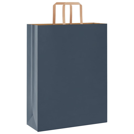 vidaXL Papieren kraftzakken 50 st met hengsels 32x12x42 cm blauw afbeelding3 - 1