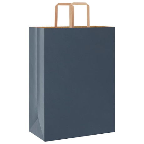 vidaXL Papieren kraftzakken 50 st met hengsels 32x17x44 cm blauw afbeelding3 - 1