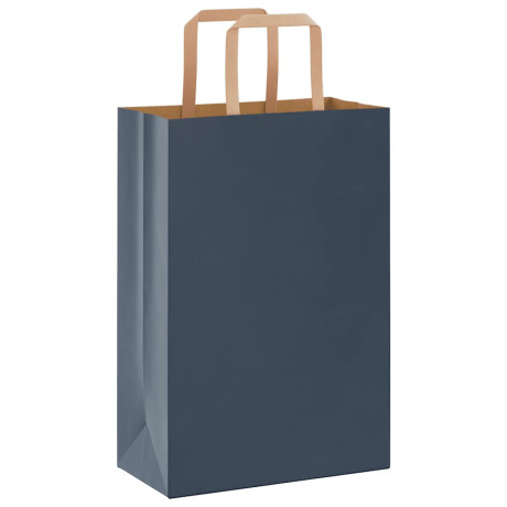 vidaXL Papieren kraftzakken 250 st met hengsels 21x11x31 cm blauw afbeelding3 - 1