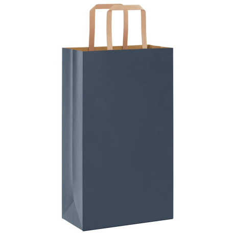 vidaXL Papieren kraftzakken 250 st met hengsels 21x11x36 cm blauw afbeelding3 - 1