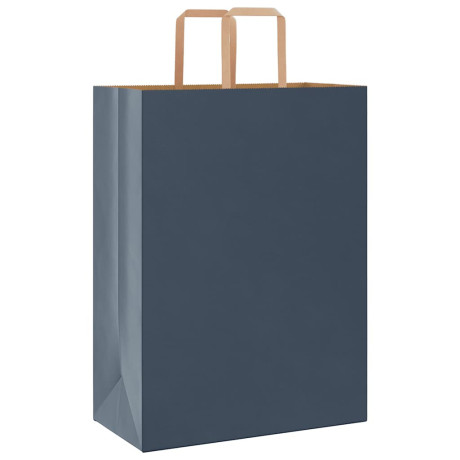 vidaXL Papieren kraftzakken 250 st met hengsels 32x17x44 cm blauw afbeelding3 - 1