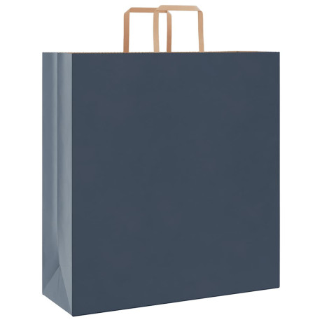 vidaXL Papieren kraftzakken 250 st met hengsels 45x17x48 cm blauw afbeelding3 - 1