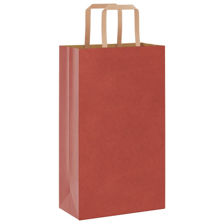 vidaXL Papieren kraftzakken 50 st met hengsels 21x11x36 cm rood afbeelding3 - 1