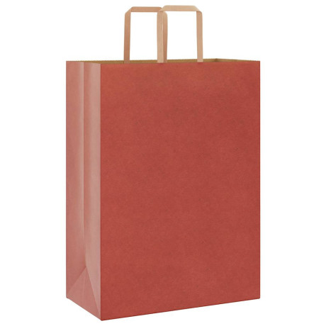 vidaXL Papieren kraftzakken 50 st met hengsels 32x17x44 cm rood afbeelding3 - 1