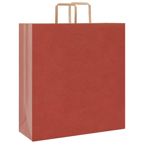 vidaXL Papieren kraftzakken 50 st met hengsels 45x17x48 cm rood afbeelding3 - 1