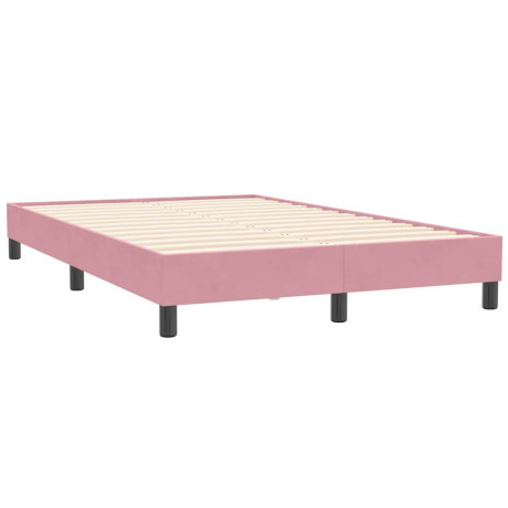 vidaXL Boxspring zonder matras fluweel roze 120x210 cm afbeelding3 - 1