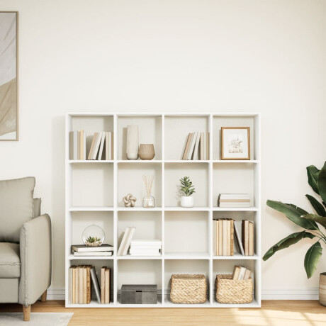 vidaXL Boekenkast 137,5x29x137,5 cm bewerkt hout wit afbeelding3 - 1