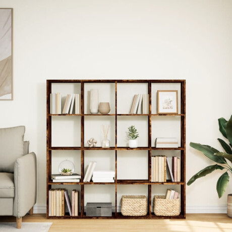 vidaXL Boekenkast 137,5x29x137,5 cm bewerkt hout gerookt eikenkleurig afbeelding3 - 1