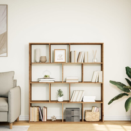 vidaXL Boekenkast 132x29x141,5 cm bewerkt hout artisanaal eikenkleur afbeelding3 - 1