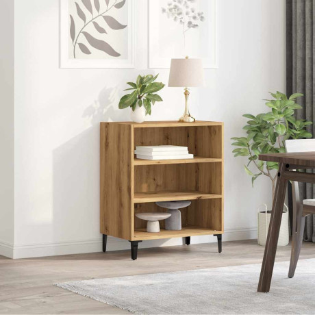 vidaXL Dressoir 57x35x70 cm bewerkt hout artisanaal eikenkleurig afbeelding3 - 1