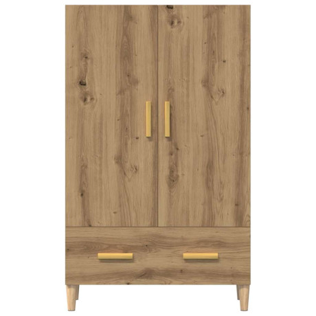 vidaXL Hoge kast 70x31x115 cm bewerkt hout artisanaal eikenkleur afbeelding3 - 1