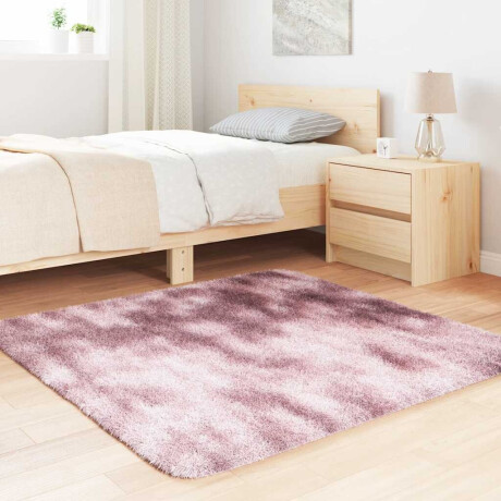 vidaXL Hoogpolig vloerkleed NAVARRA 120x120 cm polyester stoffig roze afbeelding3 - 1