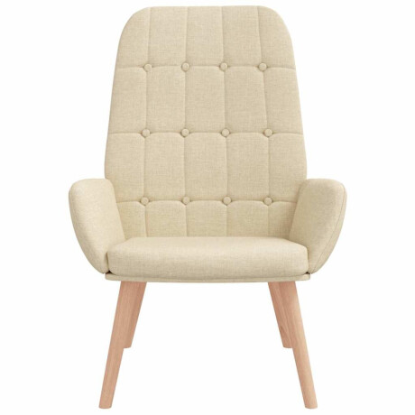 vidaXL Relaxstoel stof crèmekleurig afbeelding3 - 1