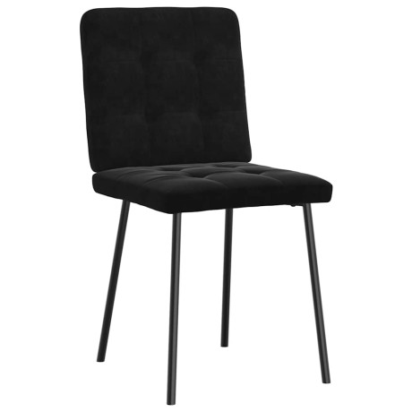 vidaXL Eetkamerstoelen 4 st fluweel zwart afbeelding3 - 1