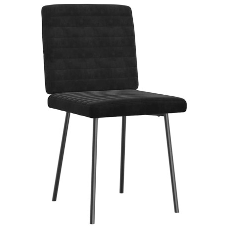 vidaXL Eetkamerstoelen 4 st fluweel zwart afbeelding3 - 1