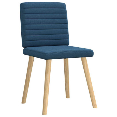 vidaXL Eetkamerstoelen 4 st stof blauw afbeelding3 - 1