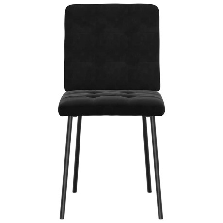 vidaXL Eetkamerstoelen 6 st fluweel zwart afbeelding3 - 1