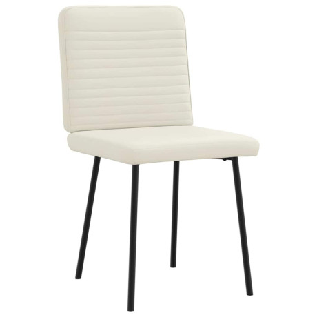 vidaXL Eetkamerstoelen 6 st fluweel crèmekleurig afbeelding3 - 1