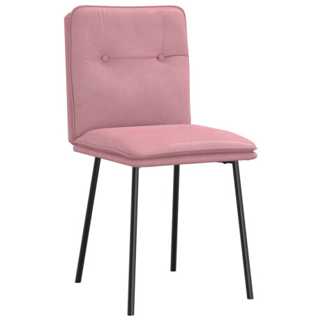 vidaXL Eetkamerstoelen 6 st fluweel roze afbeelding3 - 1