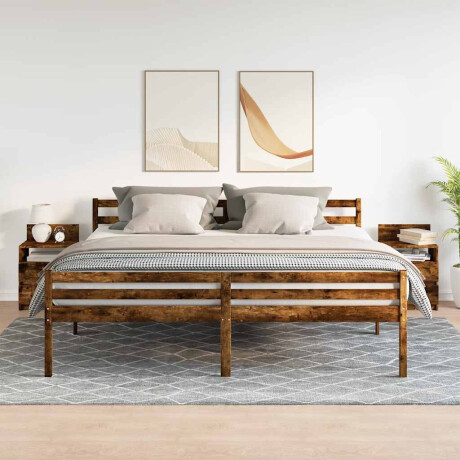 vidaXL Nachtkastjes 2 st met 2 lades 40x33x60 cm gerookt eikenkleurig afbeelding3 - 1