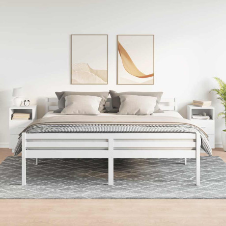 vidaXL Nachtkastjes 2 st met 2 lades 36x36x68 cm wit afbeelding3 - 1