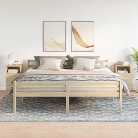 vidaXL Nachtkastjes 2 st met 2 lades 36x36x68 cm sonoma eikenkleurig afbeelding3 - 1