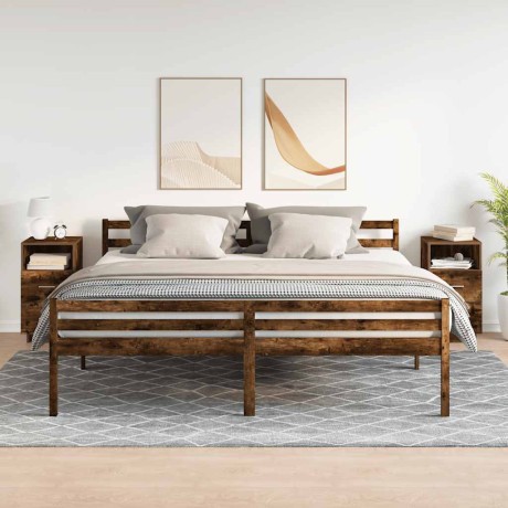 vidaXL Nachtkastjes 2 st met 2 lades 36x36x68 cm gerookt eikenkleurig afbeelding3 - 1