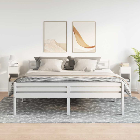 vidaXL Nachtkastjes 2 st met lade 25x31x66 cm wit afbeelding3 - 1