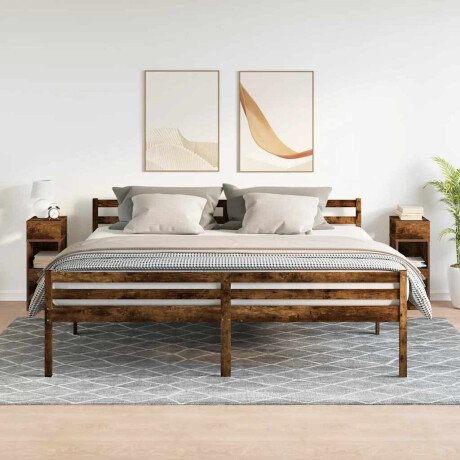 vidaXL Nachtkastjes 2 st met lade 25x31x66 cm gerookt eikenkleurig afbeelding3 - 1