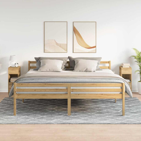 vidaXL Nachtkastjes 2 st met lade 25x31x66 cm artisanaal eikenkleurig afbeelding3 - 1