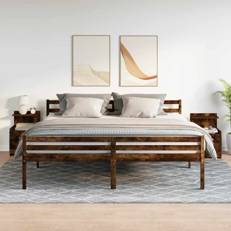 vidaXL Nachtkastjes 2 st met 2 lades gerookt eikenkleurig 40x36,5x62 cm afbeelding3 - 1