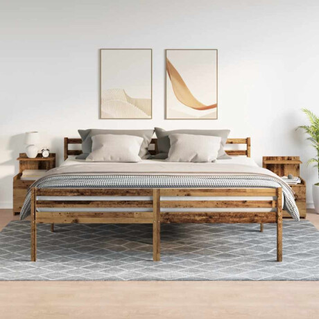 vidaXL Nachtkastjes 2 st met 2 lades oud houtkleurig 40x36,5x62 cm afbeelding3 - 1
