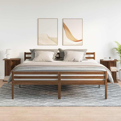 vidaXL Nachtkastjes 2 st 46,5x29x61 cm bewerkt hout bruin eikenkleur afbeelding3 - 1