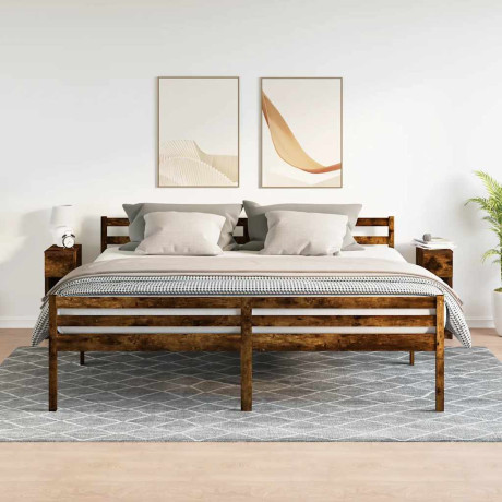vidaXL Nachtkastjes 2 st met lade 20x36x60 cm gerookt eikenkleurig afbeelding3 - 1