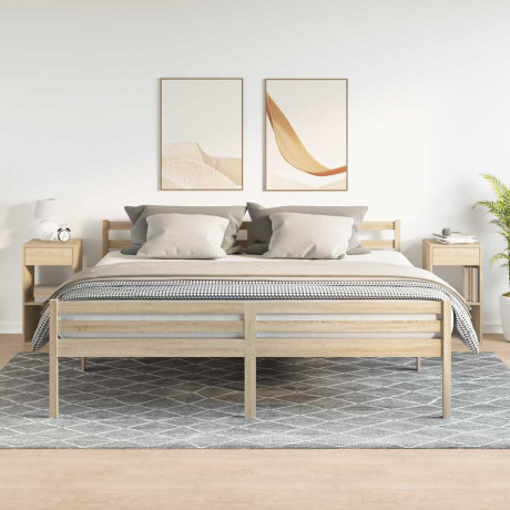 vidaXL Nachtkastjes 2 st met lade 35x34x66,5 cm sonoma eikenkleurig afbeelding3 - 1