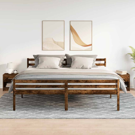 vidaXL Nachtkastjes 2 st met lade 39x28x41 cm gerookt eikenkleurig afbeelding3 - 1