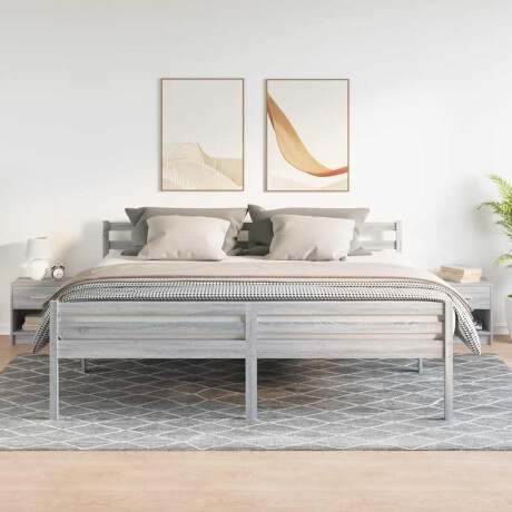 vidaXL Nachtkastjes 2 st met lade 39x28x41 cm grijs sonoma eiken afbeelding3 - 1