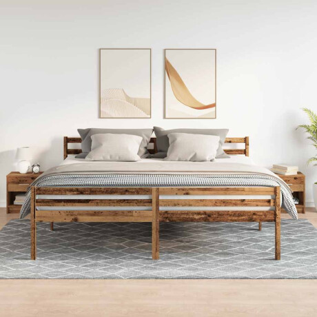 vidaXL Nachtkastjes 2 st met lade 39x28x41 cm oud houtkleurig afbeelding3 - 1